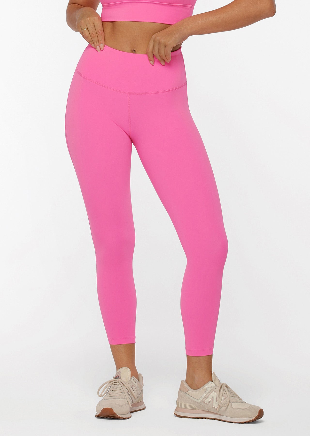 Lorna Jane Lotus No Chafe Ankle Biter Leggings - Milkshake