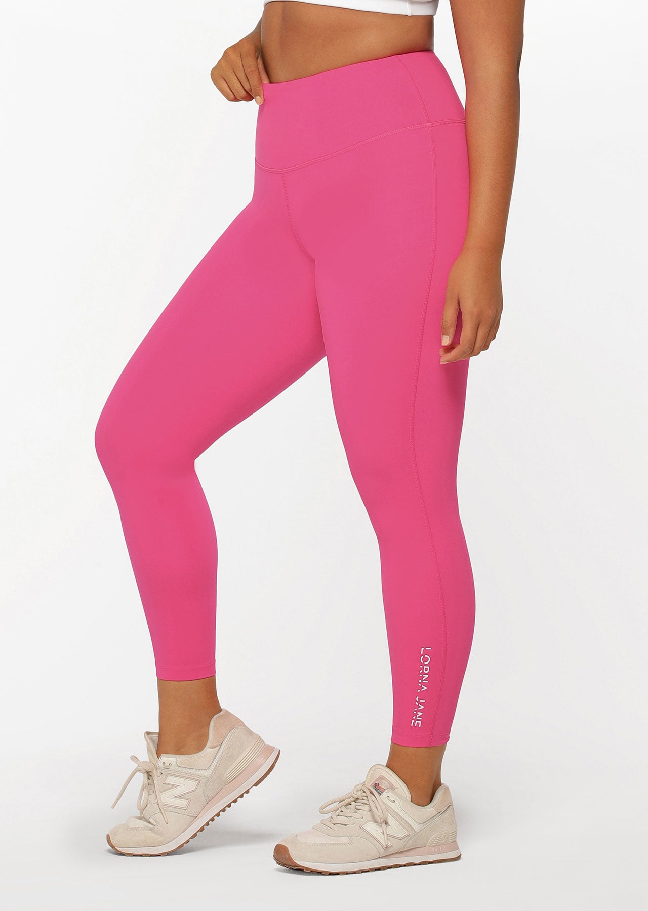 Lorna Jane Lotus No Chafe Ankle Biter Leggings - Babin Pink
