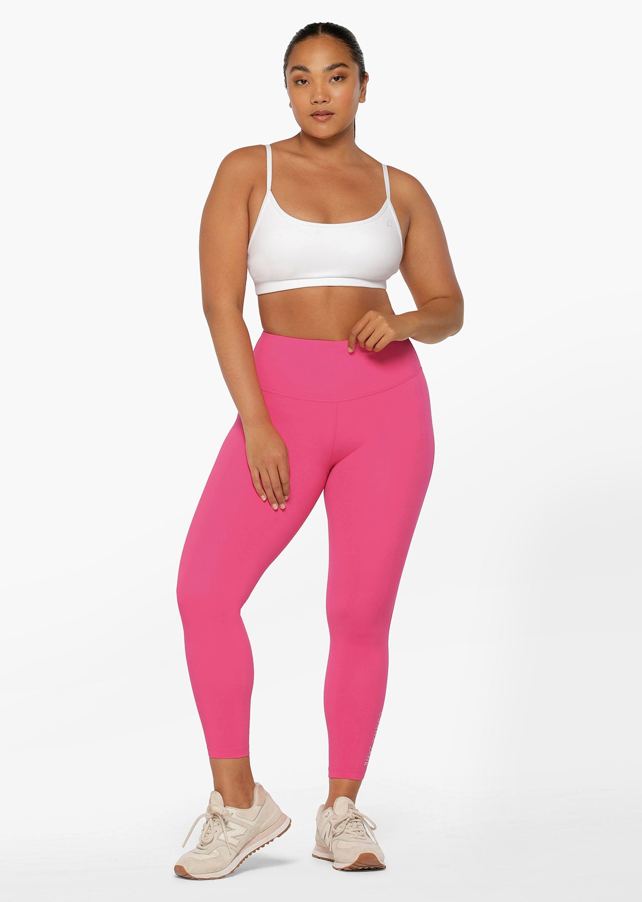 Lorna Jane Lotus No Chafe Ankle Biter Leggings - Babin Pink