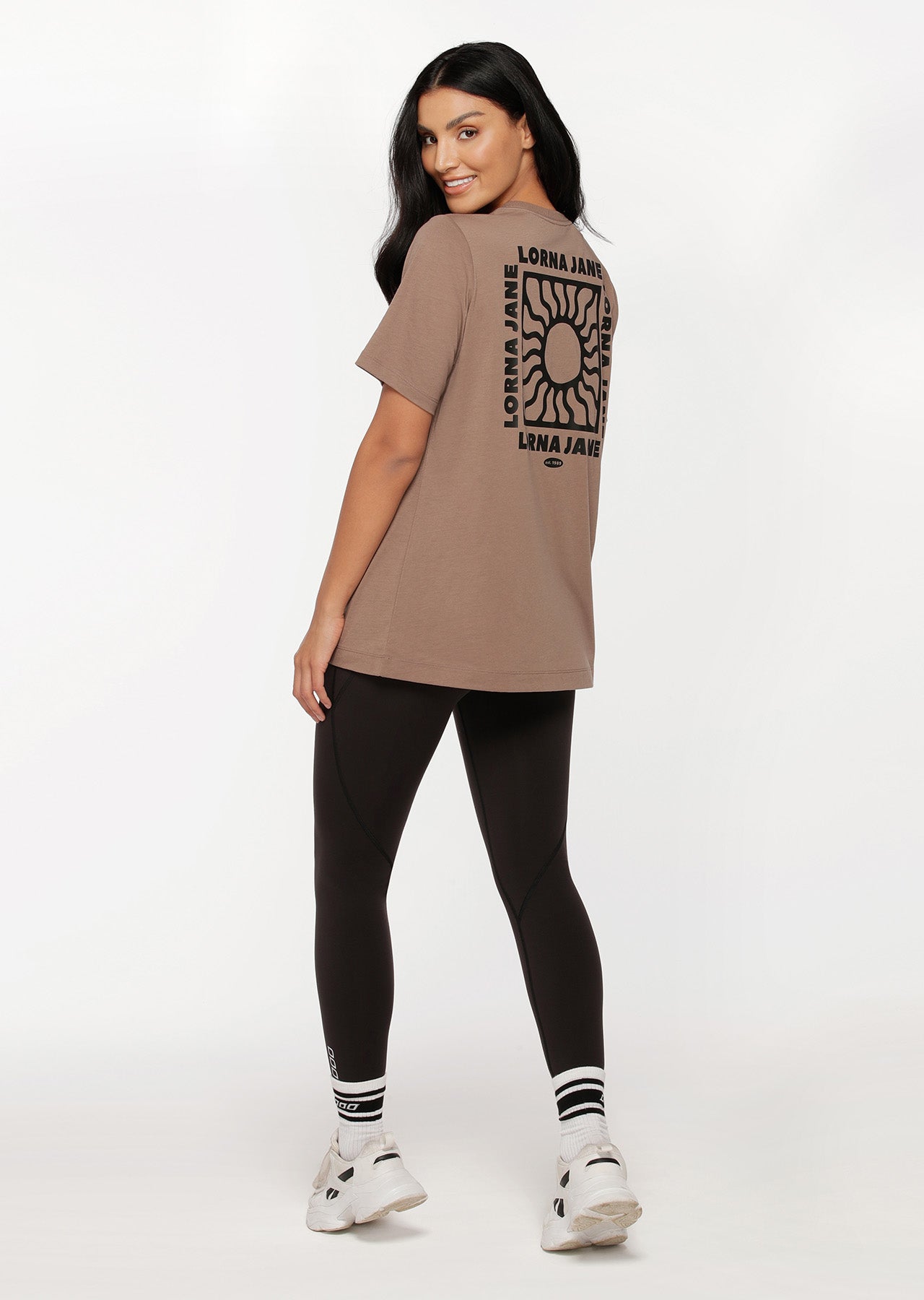 Lorna Jane Low Key Oversized Tee - Bone