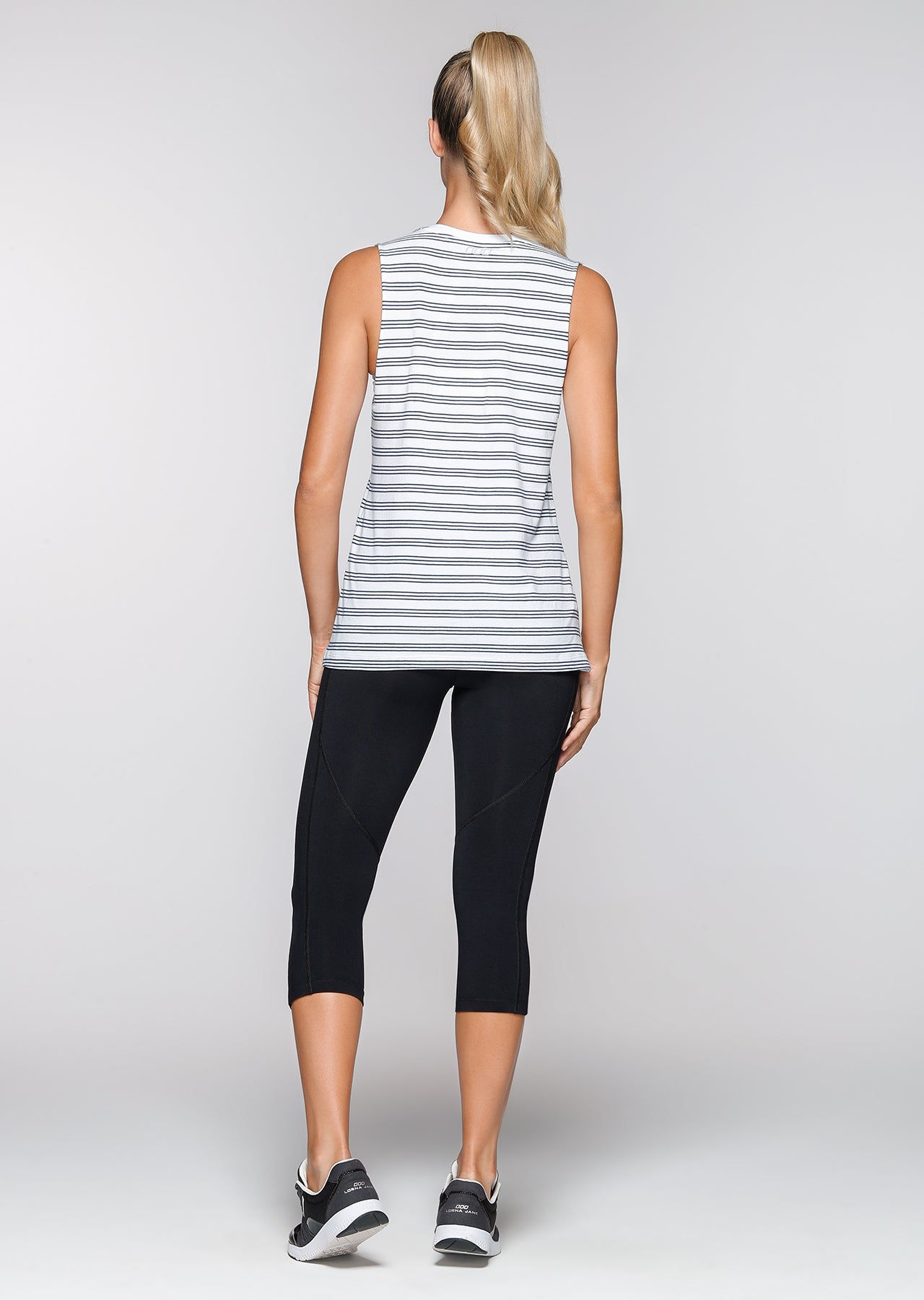 Lorna Jane Never Enough Tank - White/Ash Blue