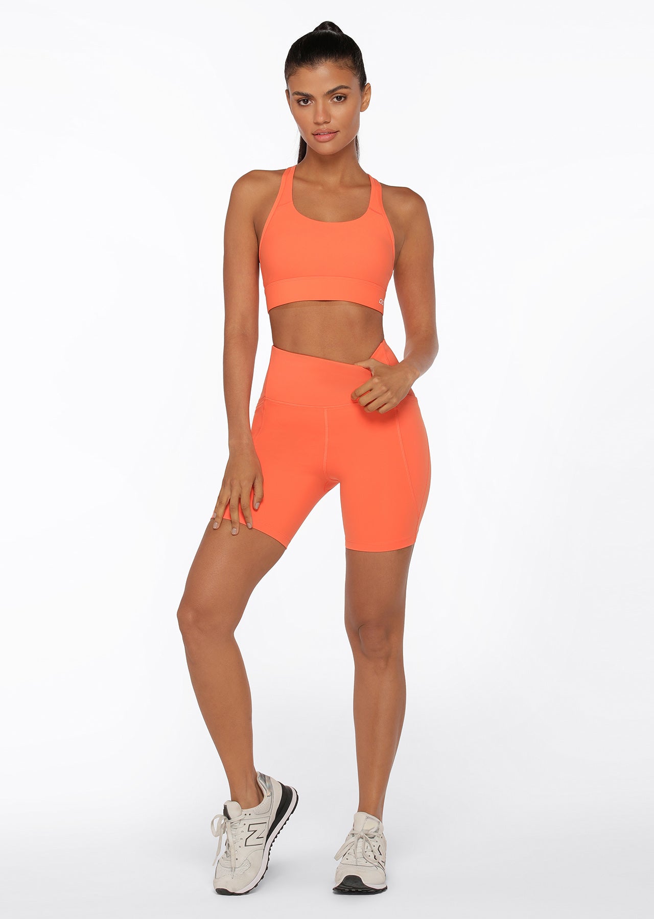 Lorna Jane No Chafe Aloe Vera Bike Shorts - Satsuma