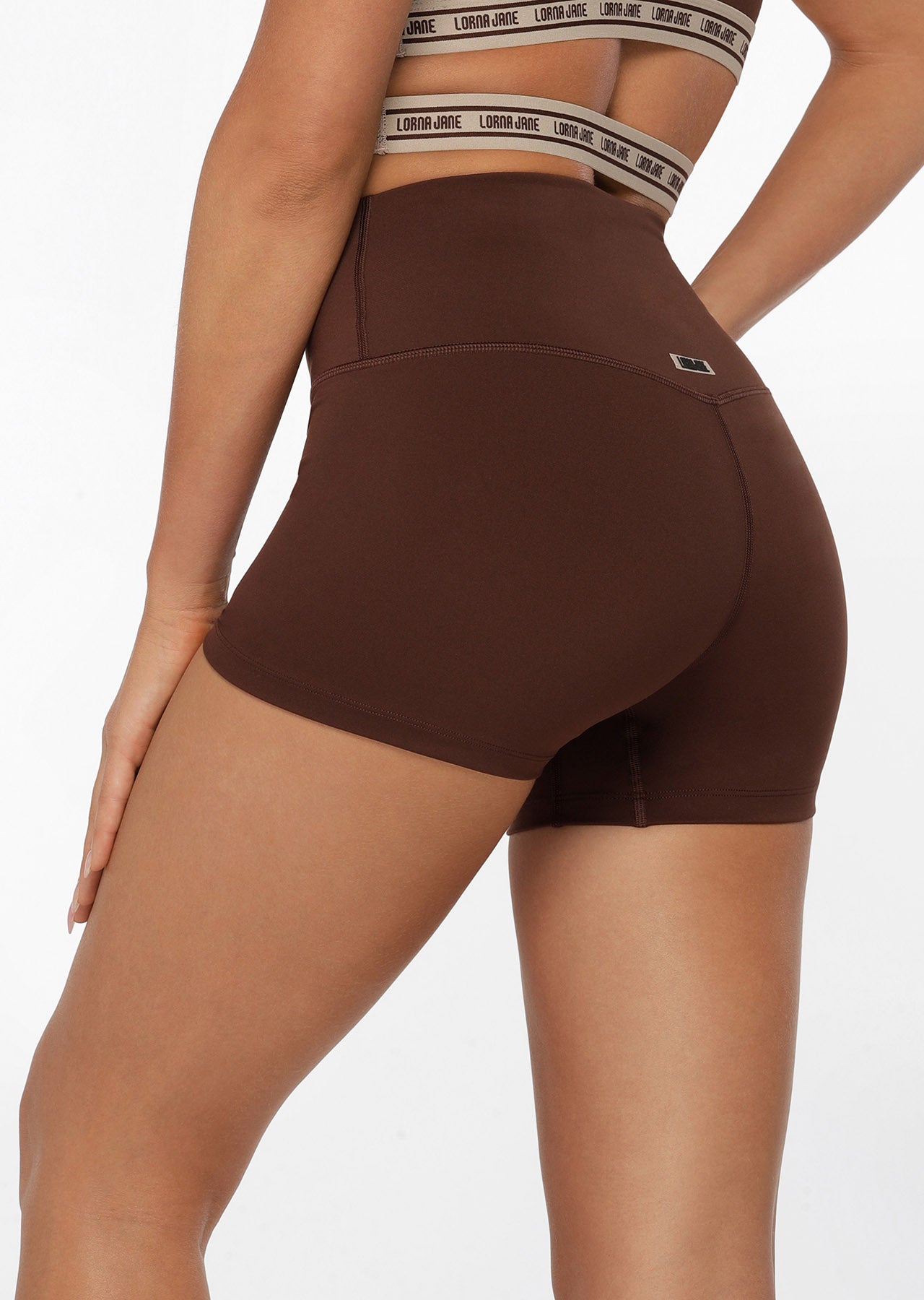 Lorna Jane No Ride Cheeky Bike Shorts - Espresso