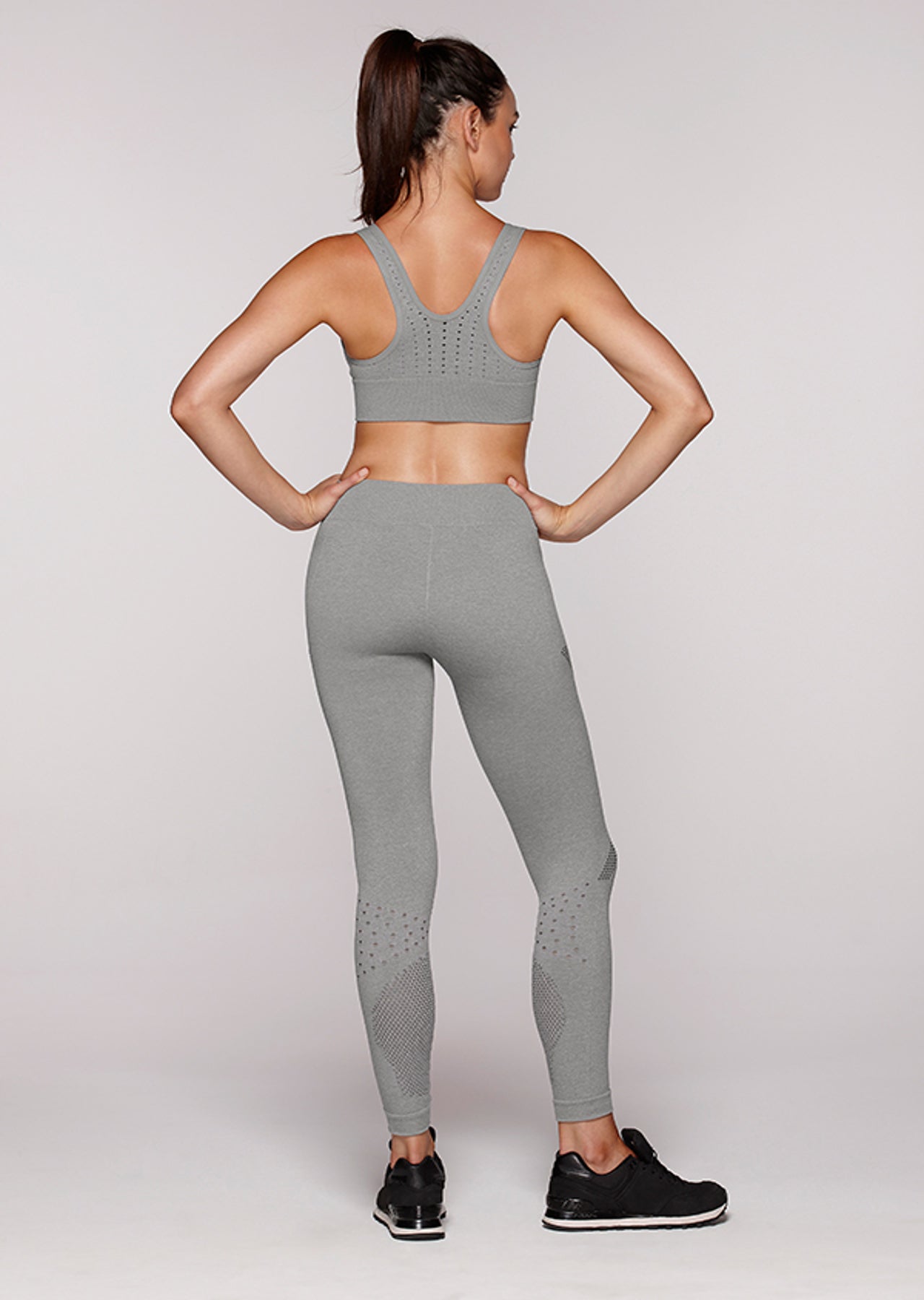 Lorna Jane Rio Seamless Sports Bra - Grey Marl