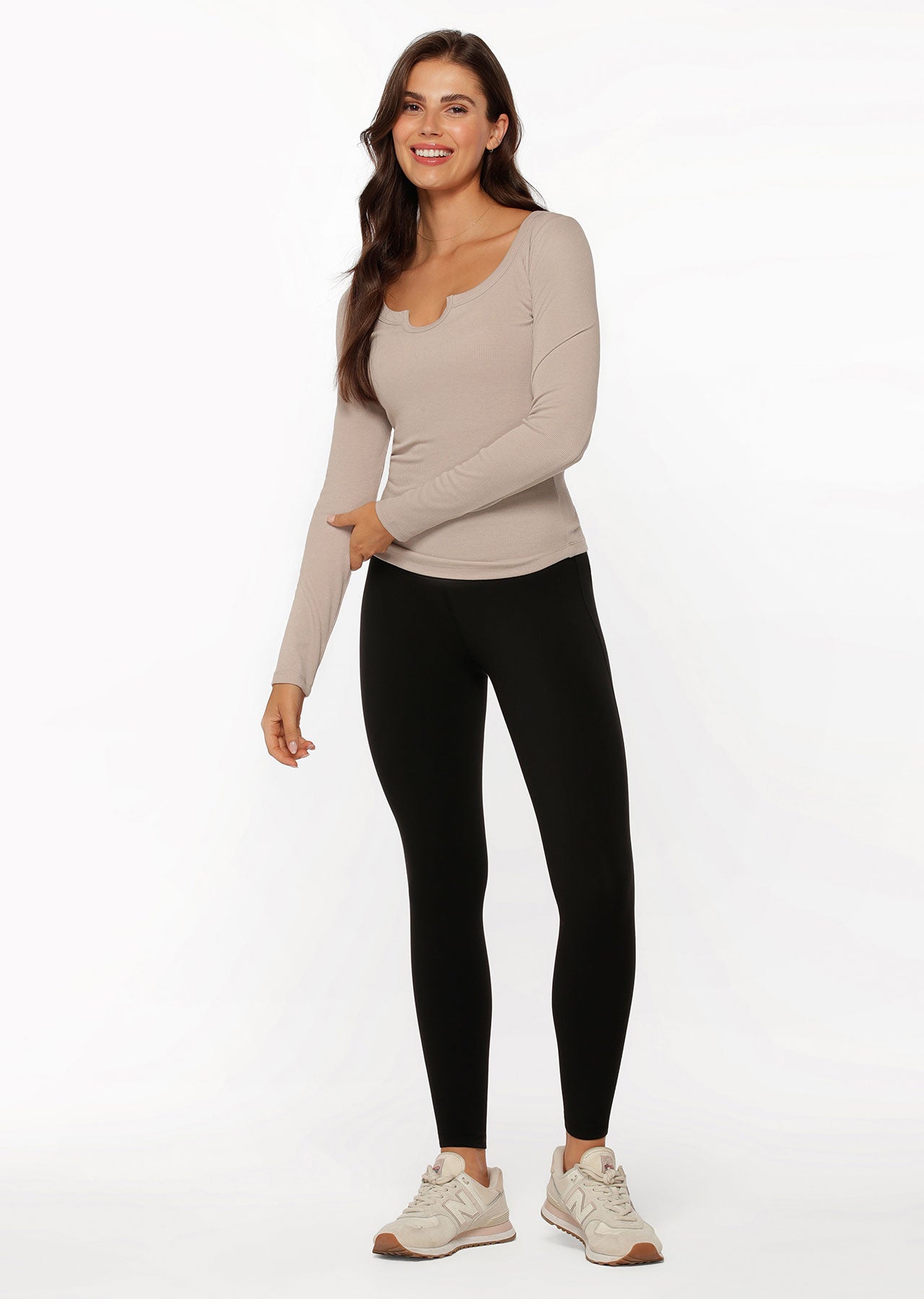 Lorna Jane Serene Long Sleeve Top - Off White