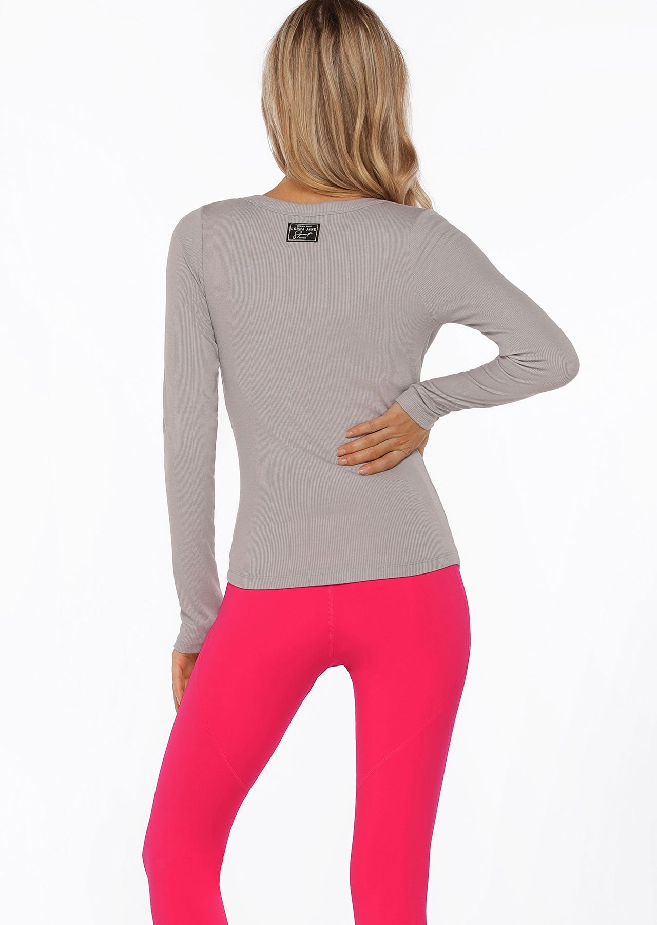 Lorna Jane Serene Long Sleeve Top - Concrete Grey