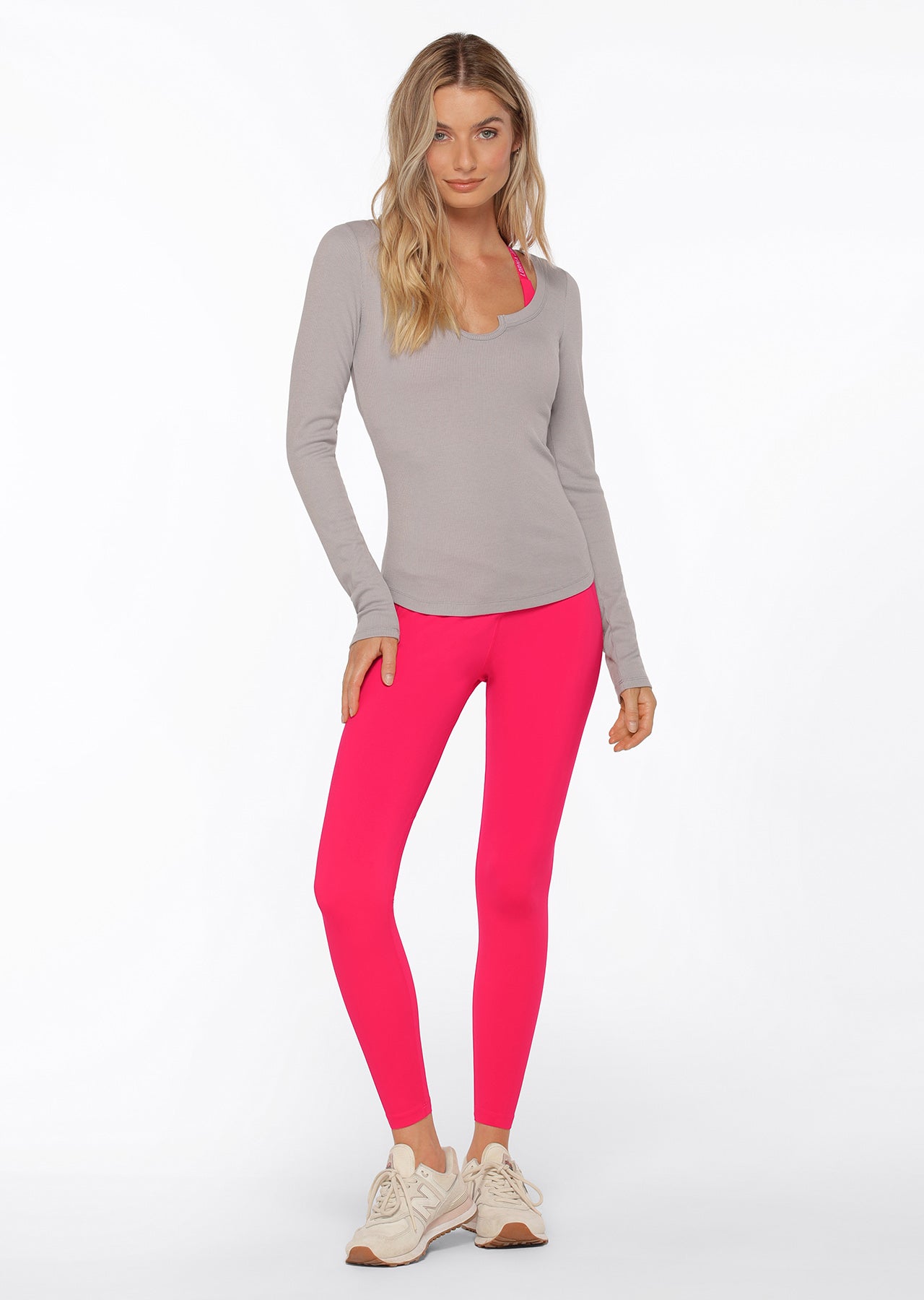 Lorna Jane Serene Long Sleeve Top - Concrete Grey