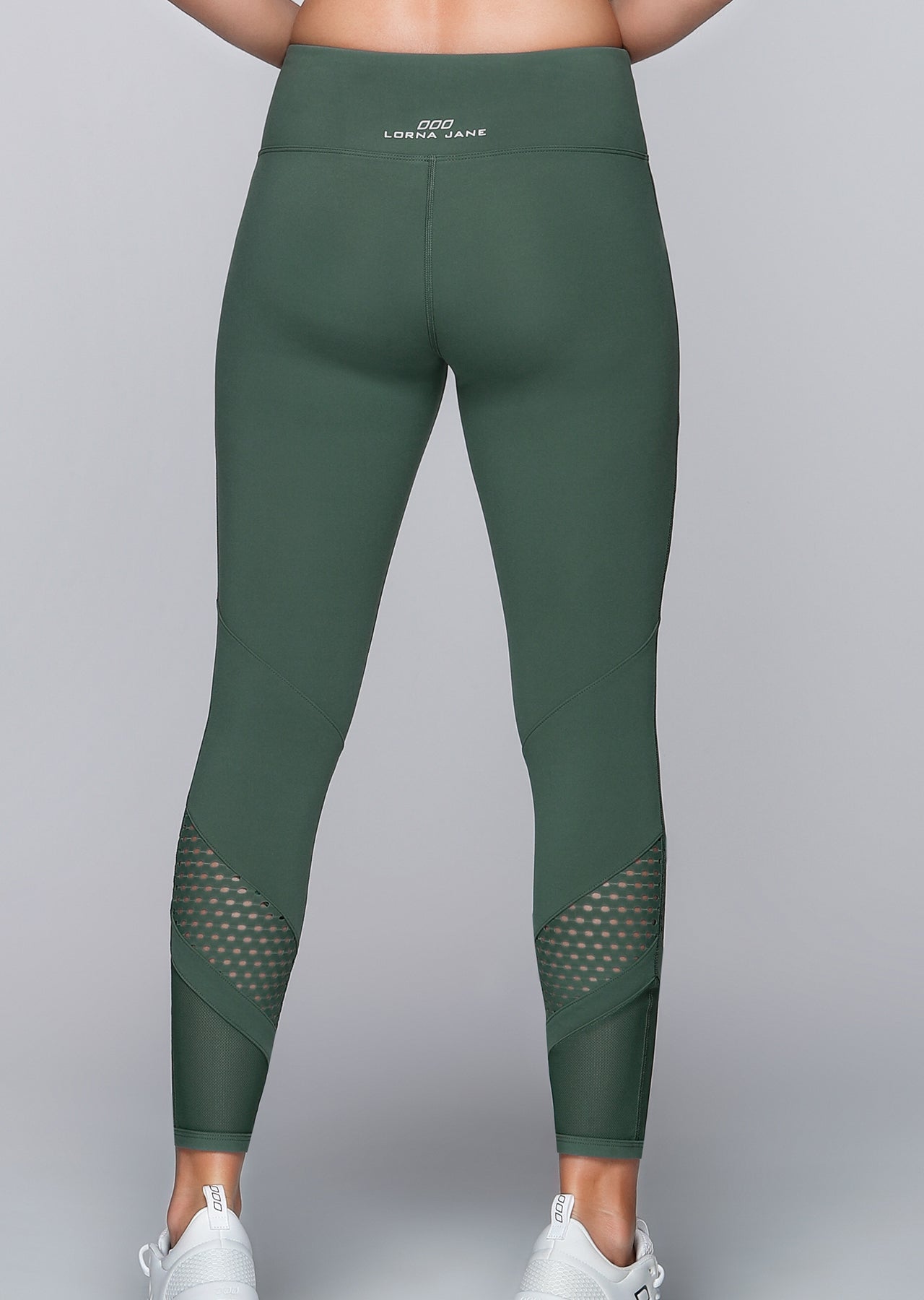 Lorna Jane Shimmer Ankle Biter Tight - Military