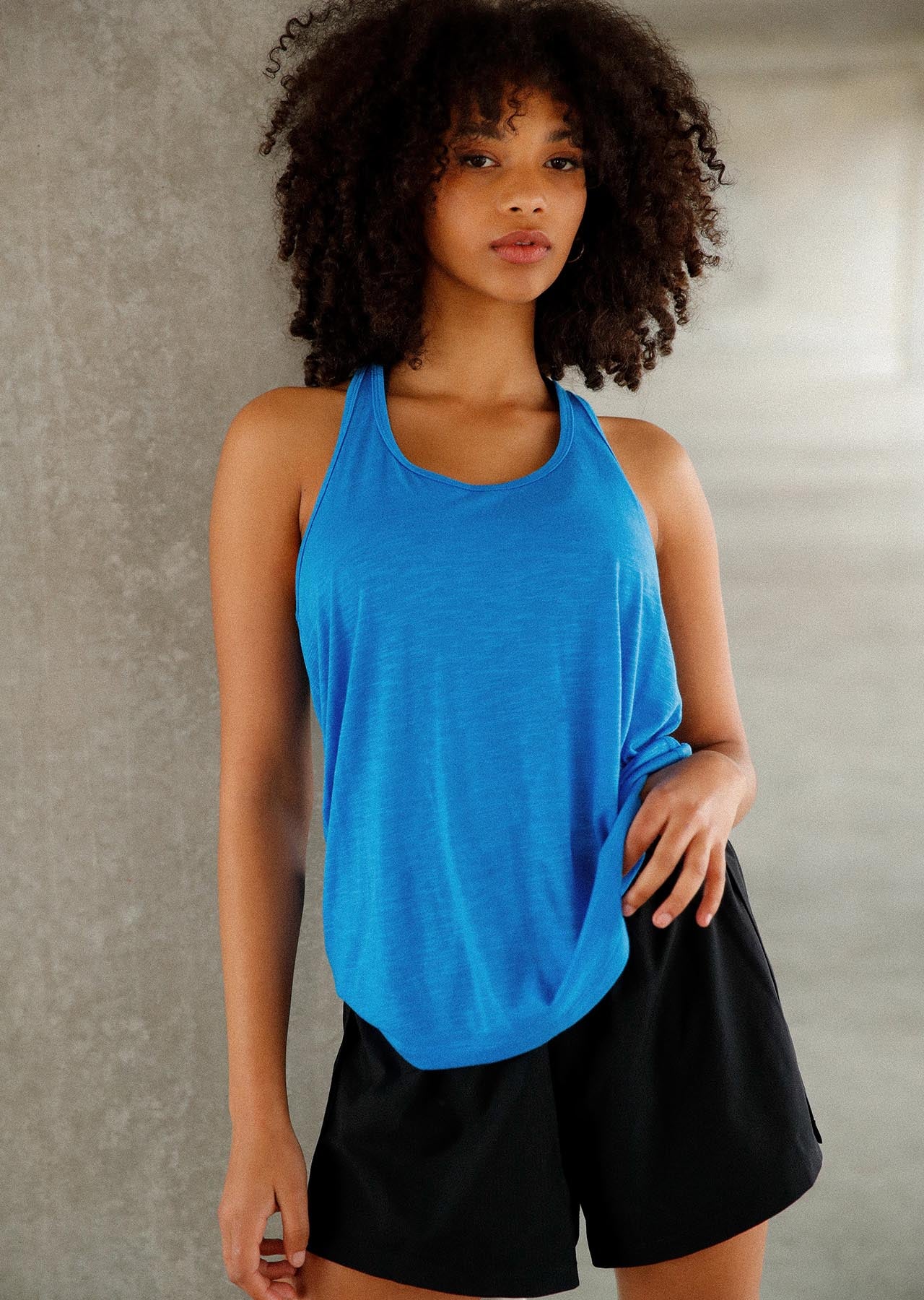 Lorna Jane Slouchy Gym Tank - Cornflower