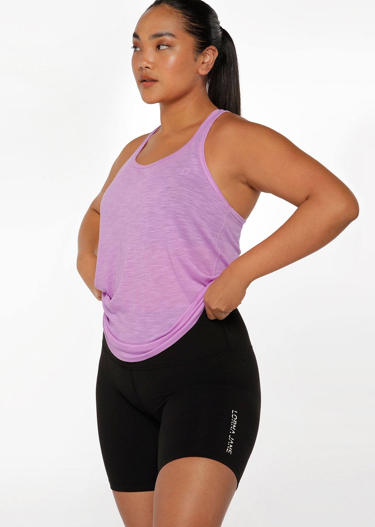 Lorna Jane Slouchy Gym Tank - Lilac Buzz