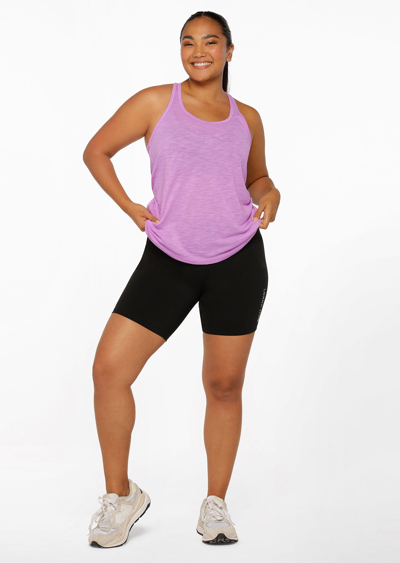 Lorna Jane Slouchy Gym Tank - Lilac Buzz