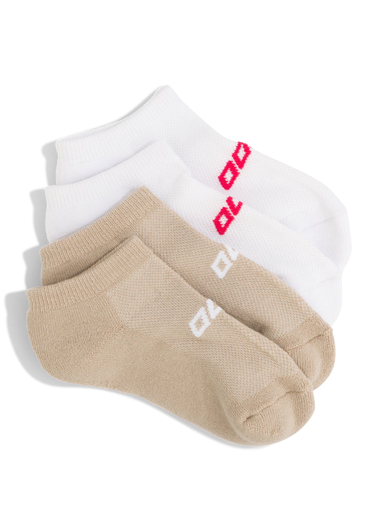 Lorna Jane 2pk Secret Socks - White/Off White