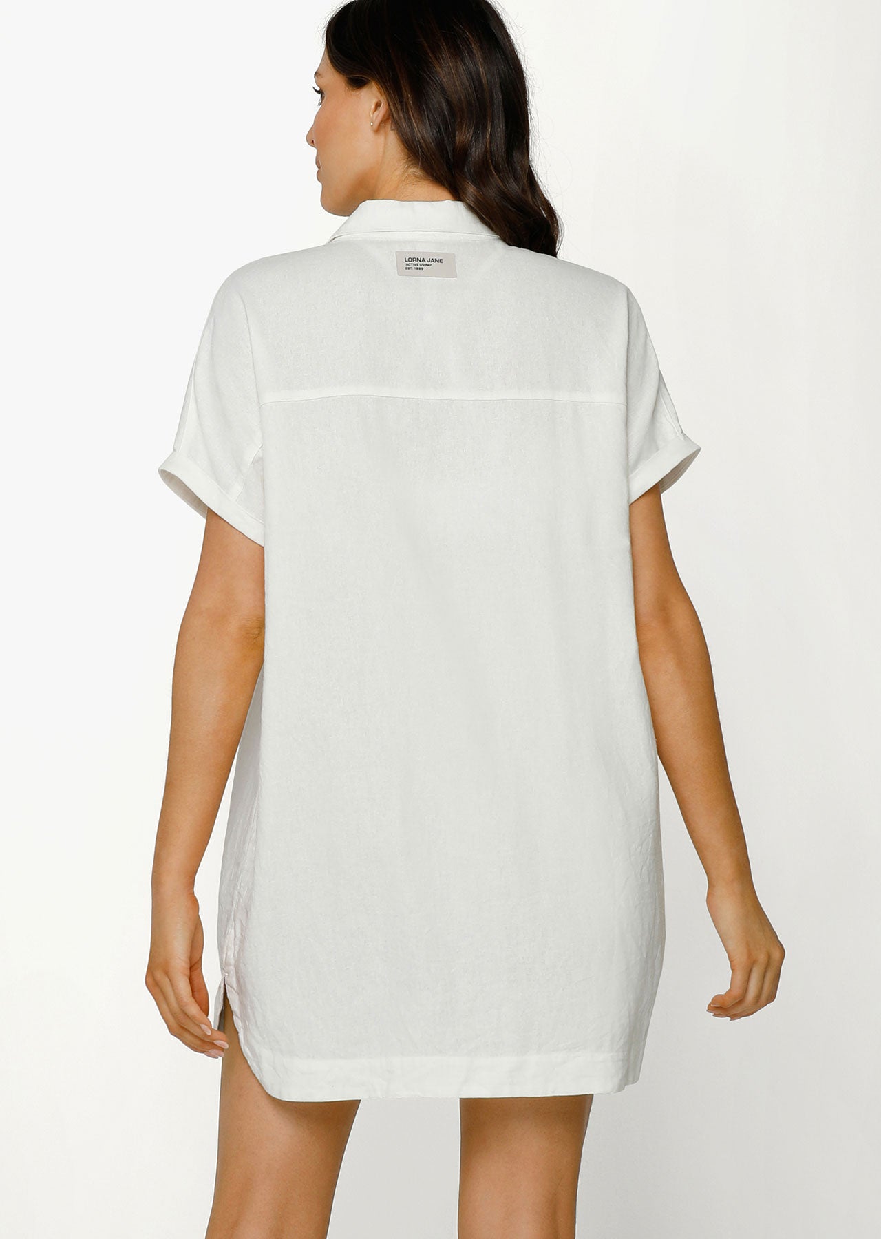 Lorna Jane Throw Over Shirt Dress - Porcelain