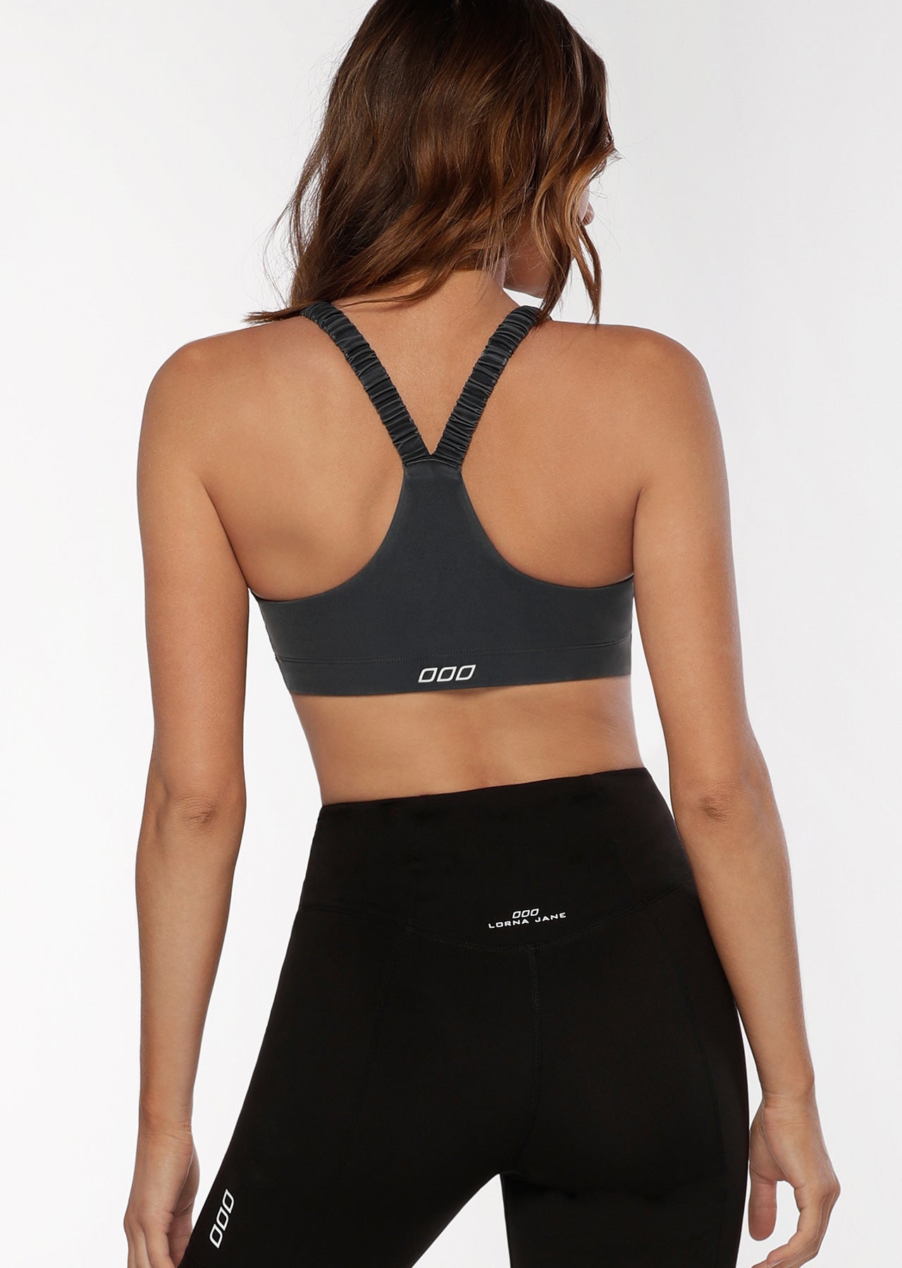 Lorna Jane Triple Threat Sports Bra - Washed Black