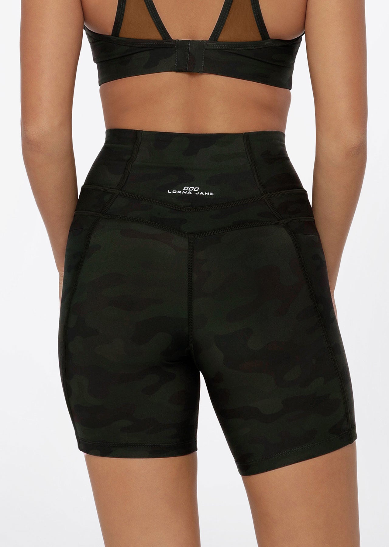 Lorna Jane Tropic Safari Stomach Support Bike Shorts - Tropical Safari Print