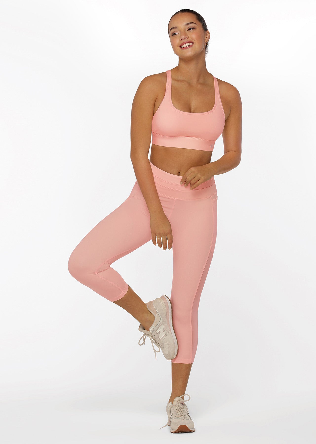 Lorna Jane Ultra Hold Booty 7/8 Leggings - Blushed Pink