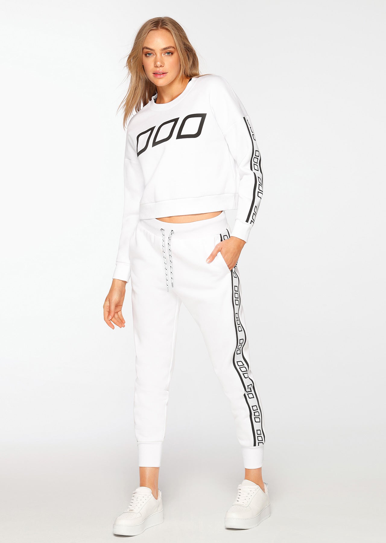 Lorna Jane Vintage Track Pants - White
