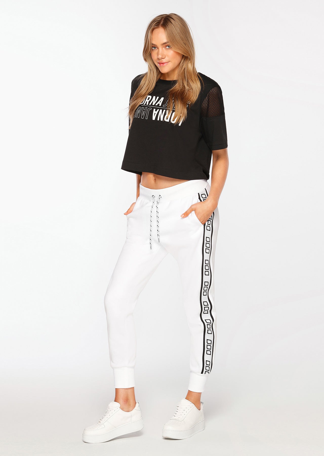 Lorna Jane Vintage Track Pants - White