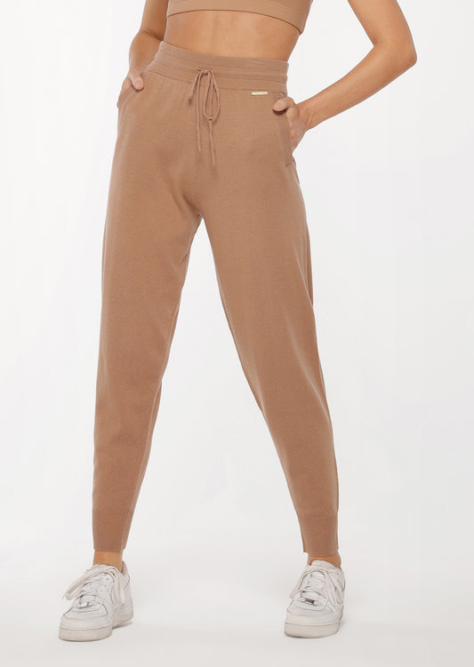 Lorna Jane Wellness Wool Trackpants - Biscuit