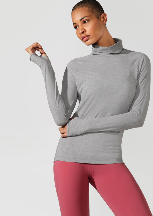 Lorna Jane Workout Active Long Sleeve Top - Nu Grey Marl