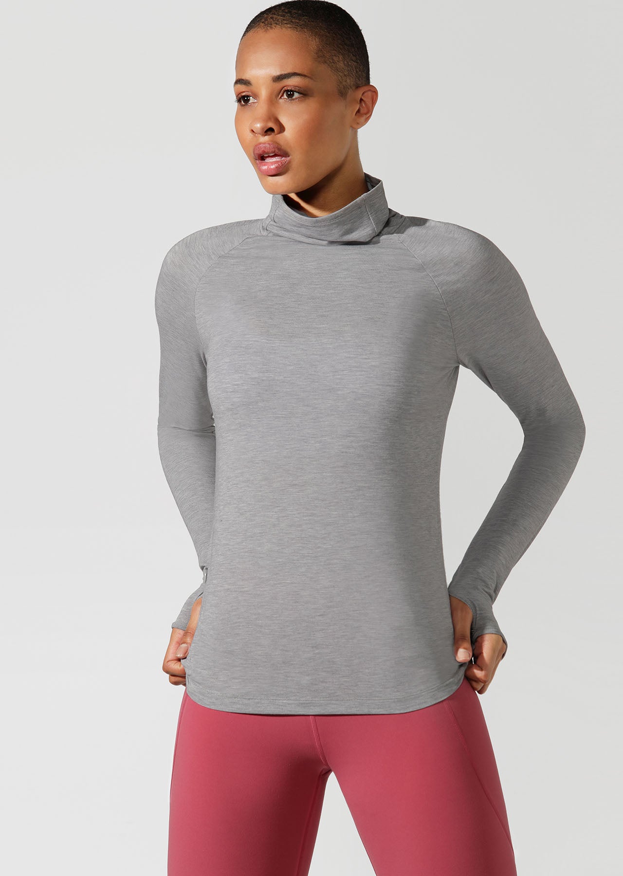 Lorna Jane Workout Active Long Sleeve Top - Nu Grey Marl