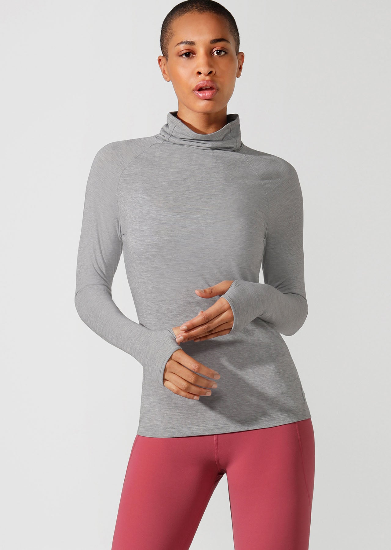 Lorna Jane Workout Active Long Sleeve Top - Nu Grey Marl