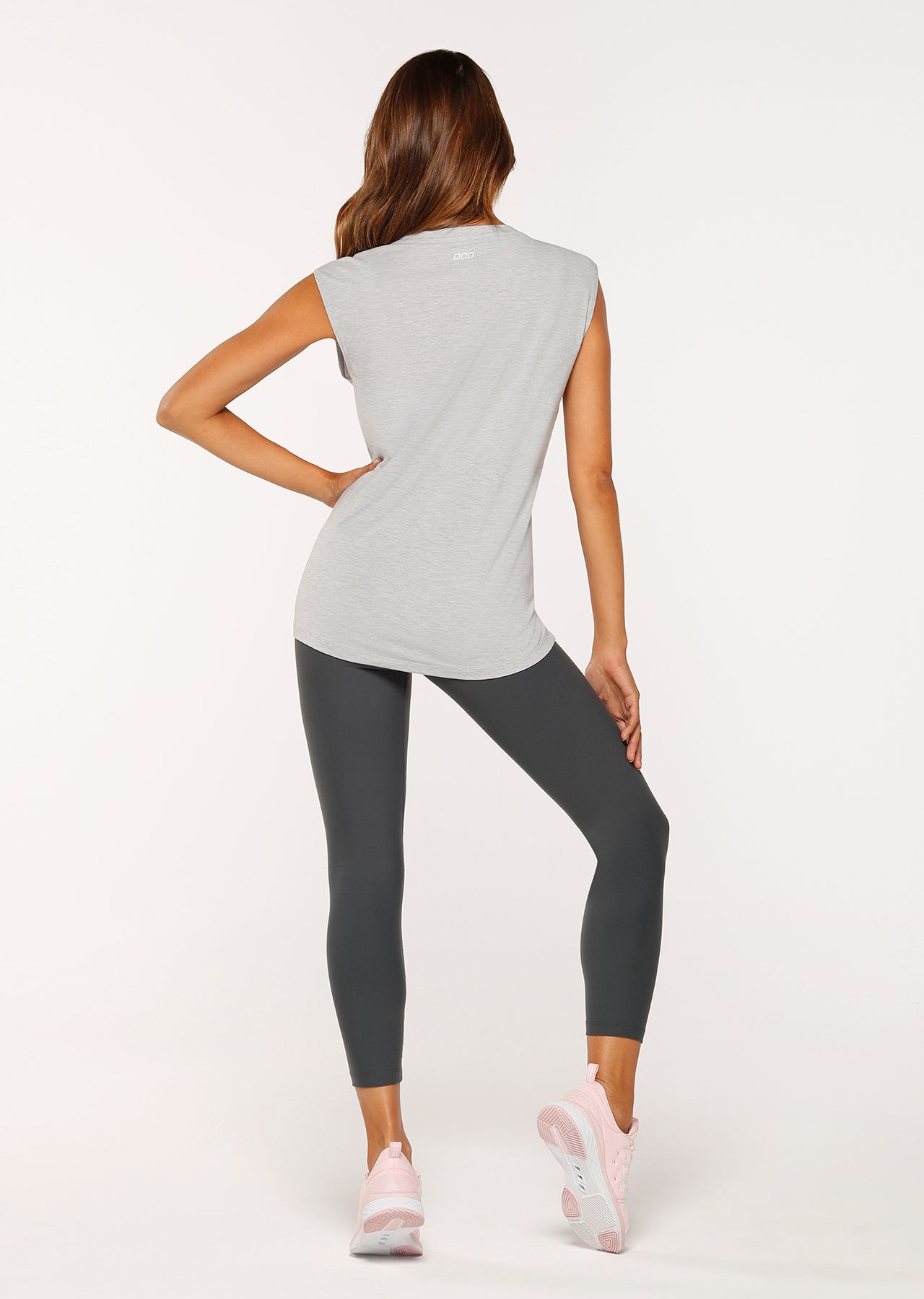 Lorna Jane Workout Active Tee - Grey Marl