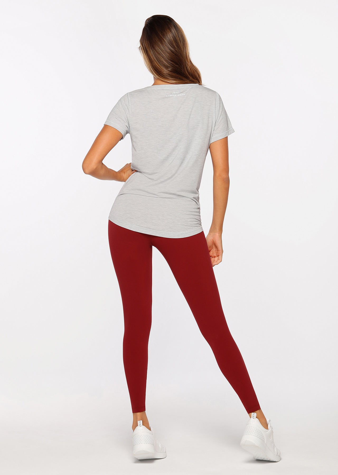 Lorna Jane Workout Active Tee - Grey Marl