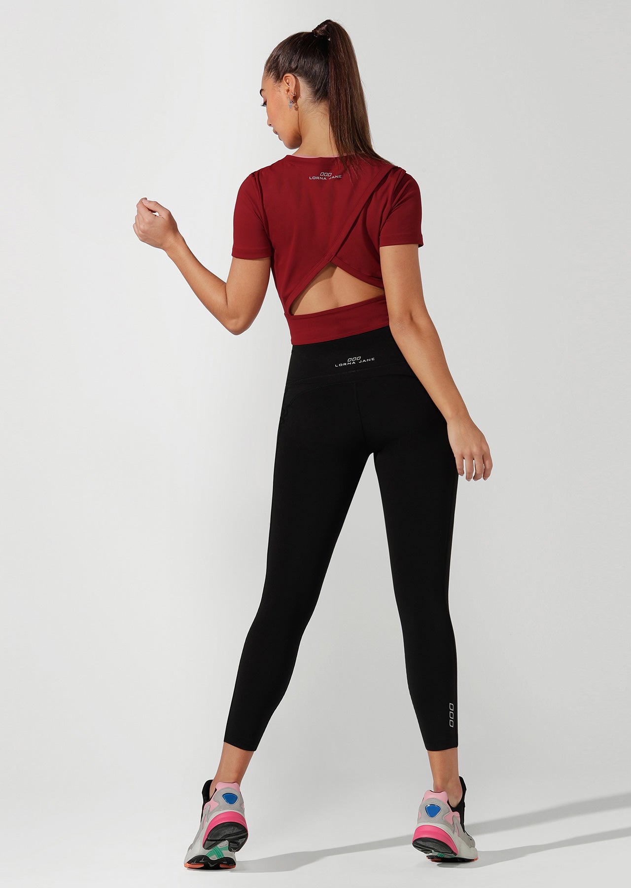 Lorna Jane Workout Bare Minimum Active Tee - Cherry