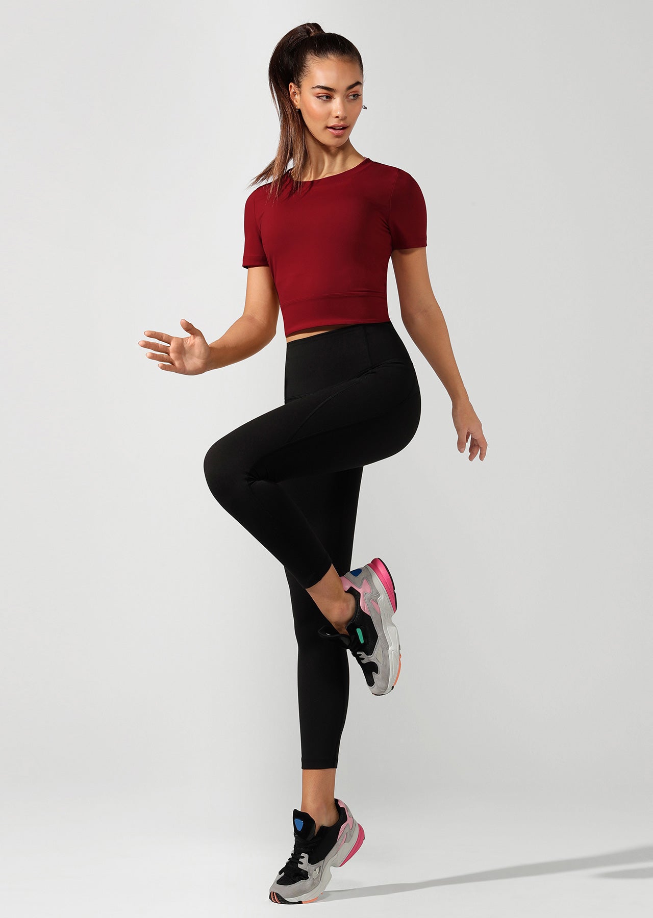 Lorna Jane Workout Bare Minimum Active Tee - Cherry