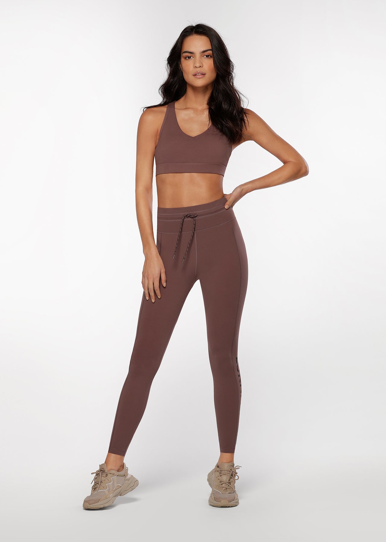 Lorna Jane Yazmin Core Full Length Leggings - Stone