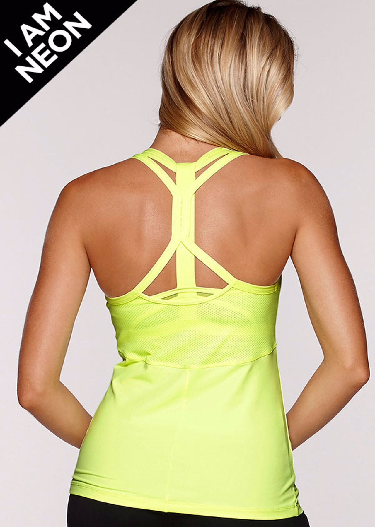 Lorna Jane York Excel Tank - Neon Lemon Sorbet