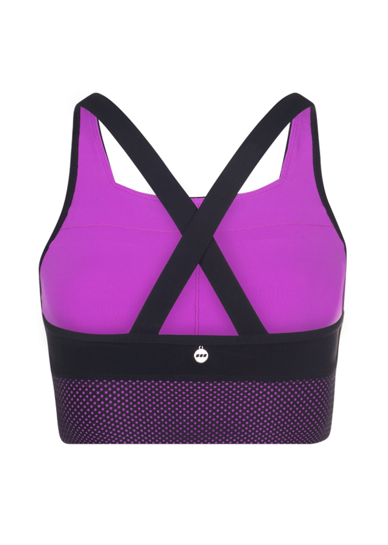 Lorna Jane Zuri Sports Bra - Black/Neon Fuchsia